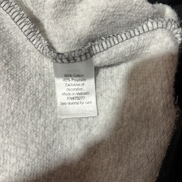 Nine West Crew Neck Long Sleeve Black and White Hoodie Sweatshirt - Picture 11 of 11